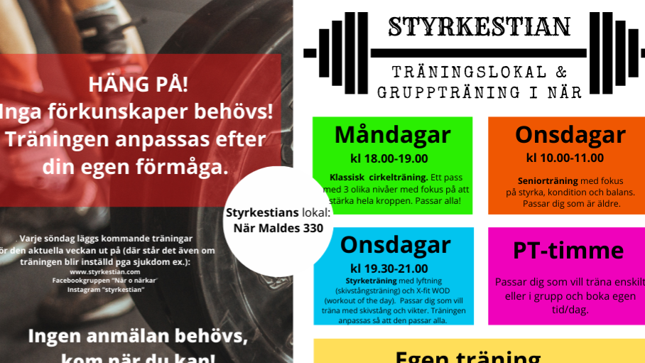 Styrketräning med skivstång i När