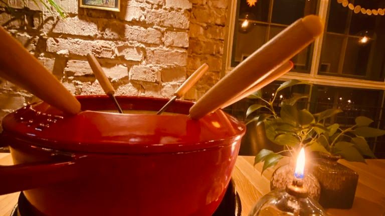 Klassisk ostfondue på Bryggeriet Mat & Malt