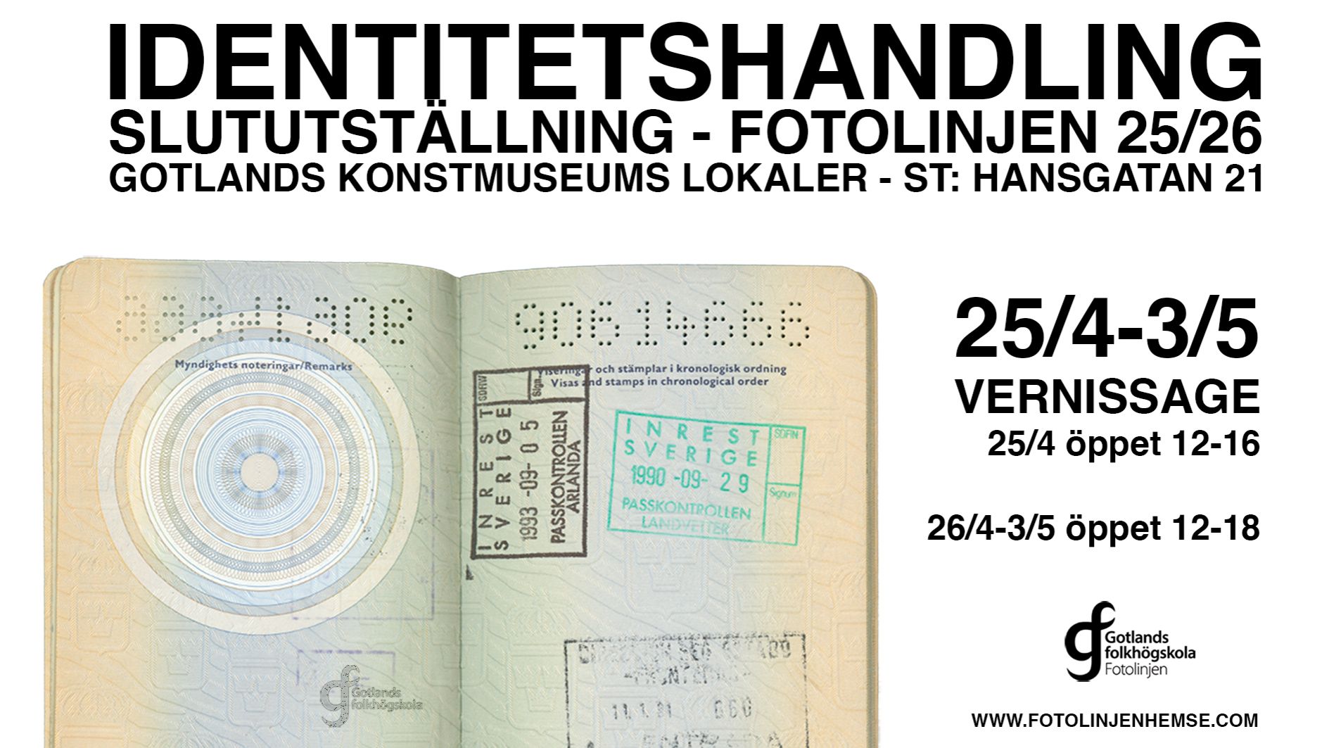 Identitetshandling – slututställning med Fotolinjen Hemse