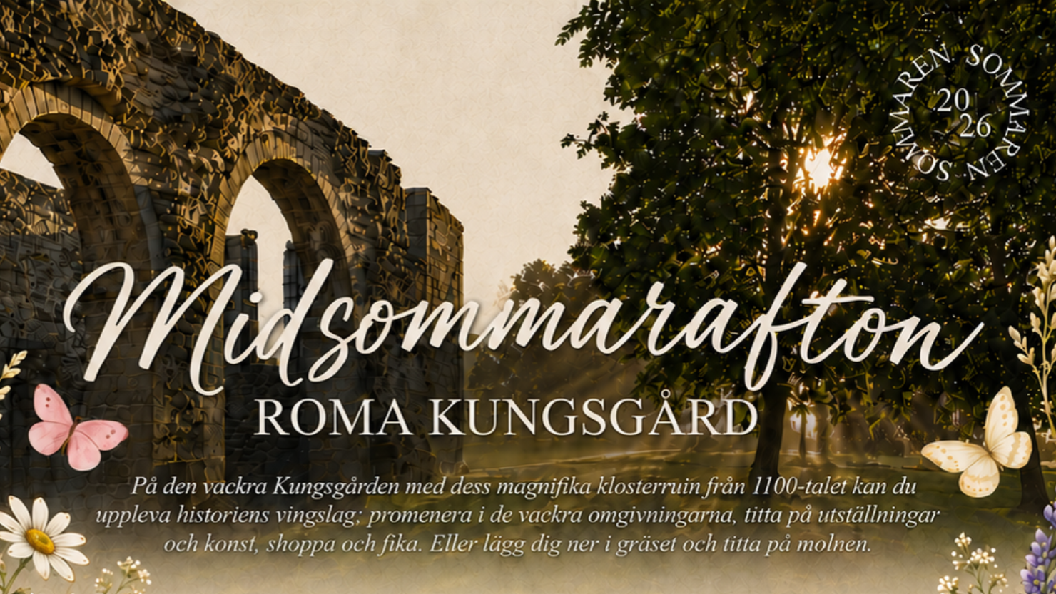 Midsommarafton på Roma Kungsgård