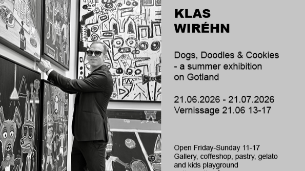 Vernissage: Klas Wiréhn Dogs, Doodles & Cookies- a summer exhibition