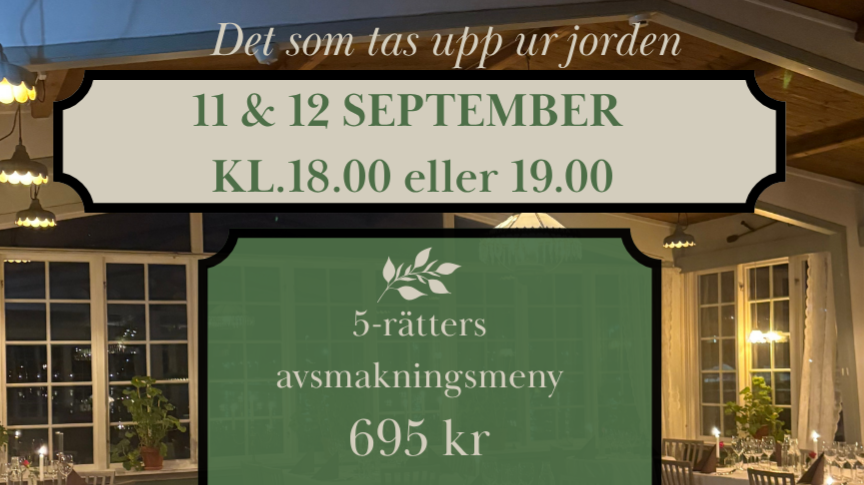 Avsmakningsmeny -Skördetema