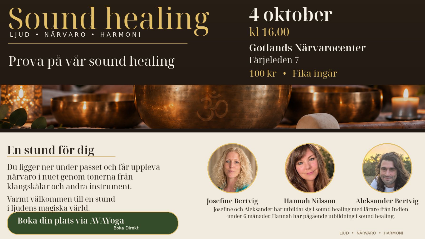 Sound healing 4 oktober